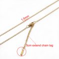 thumbnail image 1 of AHKNORMAILCUI 5 Pcs/lot Chaîne en Acier Inoxydable 1 1.5 2mm Rolo Collier Chaîne en Or 40 45 50 60CM Long Collier Fermoir Homard, 1 of 5