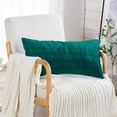 thumbnail image 2 of Home Soft Things Pleated Velvet 2 Piece Throw Pillow Cover Set - Sapphire - 14" x 26", 2 of 5
