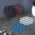 thumbnail image 5 of Limei Silicone Trivet Mats and Hot Pads 5.4" x 4.7" in Hexagon Heat Multifunction Kitchen Tool for Bowl Mats, Dish Mats Placemats, 5 of 7