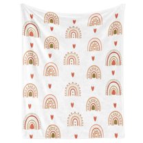 Gresahom Boho Rainbow Throw Blanket for Girls Teen, Soft Plush Flannel Blanket Boho Rainbow Gift for Kids, Lightweight Fleece Blanket for Birthday Children's Day Graduation Travel(60"x80")