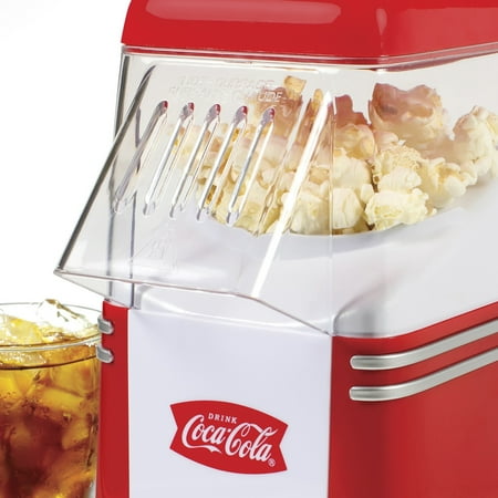 Nostalgia - RHP310COKE Coca-Cola 8-Cup Hot Air Popcorn Maker - Red