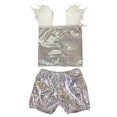 thumbnail image 3 of Tiijoy Girls Shiny Sequin Sleeveless Top and Shorts Set for Stage Show Party, Sizes 7-8, 3 of 3