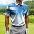 thumbnail image 5 of Zysthvn Summer Mens Shirts Tall Golf Polo Casual Work T Shirts for Men Turn Down Collar Printed Short Sleeve Tops, 5 of 5