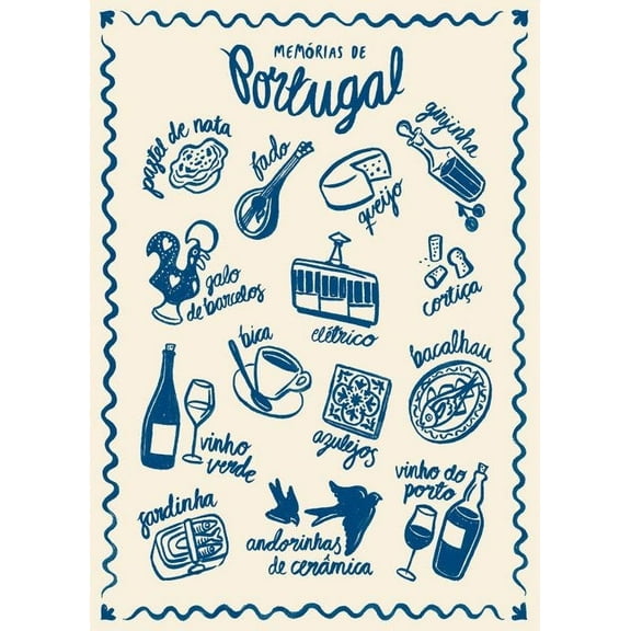 Memórias De Portugal Print Wall Art, Modern Wall Decor For Living Room Bedroom, 8x12 UNFRAMED