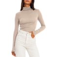 thumbnail image 2 of GHSDFBB Chandails à Col Roulé Simulé pour Femmes Manches Longues Mode Automne Basique Ajusté sous-Vêtements Thermiques Doux, 2 of 4