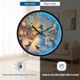 thumbnail image 5 of Voice Activated Clock with Glow Light 12 Inch Large Silent Wall Clock Battery Operated for Home Decor Snowman and Animals, 5 of 8