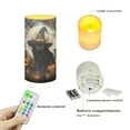 thumbnail image 7 of COEQINE Flameless LED Candle Auto-Moving Wick Effect Votive Tealights Realistic Pillar Candle with Remote 4H 8H Timer Color Changing for Home Halloween Decoration, Black Cat Witch Hat Pumpkin, 7 of 7
