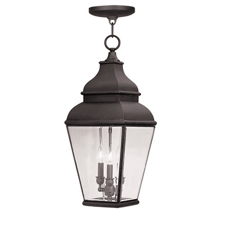 

Outdoor Wall Sconces 3 Light With Bronze Clear Beveled Candelabra Base 10 inch 180 Watts - World of Crystal