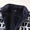 thumbnail image 3 of Playtopia Boys Fleece Jacket Geometric Trapezoid Print Full‑Zip Fall Jacket Sherpa Lined Youth Outerwear with Side Pockets 1Pc Size 140, 3 of 6