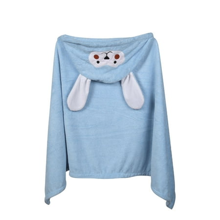 

LBECLEY Baby Bath Set Bathrobe Children s Towel Baby Fleece Bath Cute Hooded Cloak Coral Absorbent Baby Care Baby Turban Hats Neutral Light Blue One Size