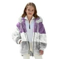 thumbnail image 4 of ATOGUTA Girls Fleece Warm Coat Kids Full Zip Lightweight Fall Winter Coat Outerwear with Pockets Size 5T-13 Purple, 4 of 6