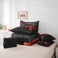 thumbnail image 5 of Manfei Gamer Gaming Bed in a Bag Full Size,Vindoe Game Bed Set,Orange Black Hexagon Bedding Full Size For Kid Boy,Lightweight Room Decorative Reversible,7 Pieces, 5 of 7