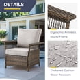 thumbnail image 4 of POCASSY Patio Wicker Chairs Accent Chairs Set with Side Table and Cushion - Outdoor Bistro Set with Outdoor Wicker Club Chairs for Porch Balcony, Beige, 4 of 10