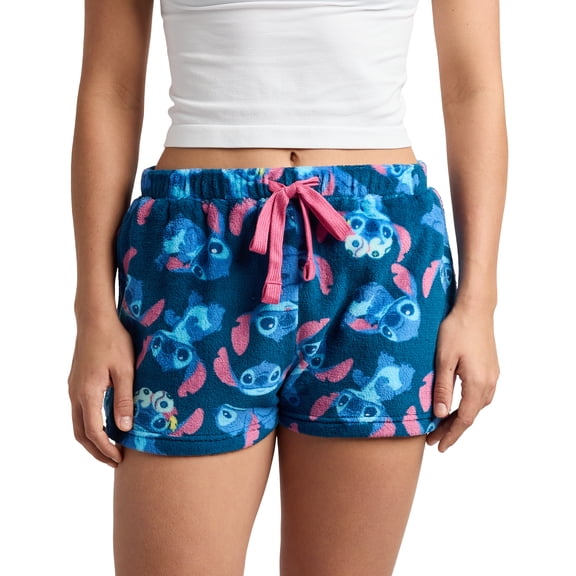 Disney's Stitch All-Over Print Women's Plush Shorts -XXL