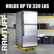 Ramtuff 6 Pack Stackable Storage Container and 4 Pack Connectable Moving Dolly