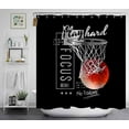 4PCS Basketball Shower Curtain Set, Positive Motivational Inspirational
