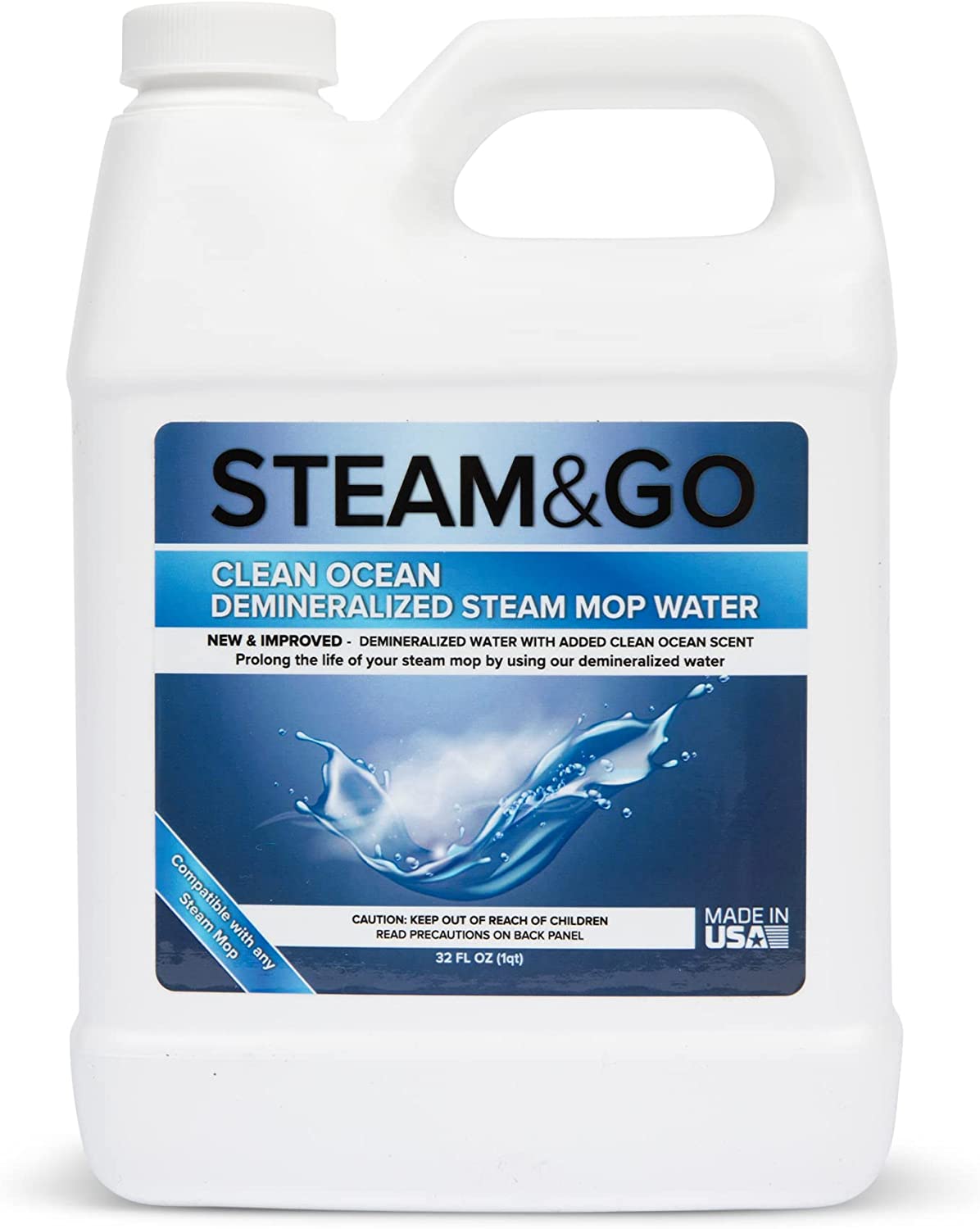 Steam and Go Demineralized Water for Steam and Multisurface Cleaner