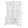 thumbnail image 4 of Entryway Bench with Coat Rack, Hall Tree with 40" Bench, Open Shelves, 2 Cabinets, Top Shelves & 4 Hanging Hooks, 3 In 1 Entryway Hall Tree with Solid Feet, 64.2" H Freestanding Hall Tree for Entrance, 4 of 9