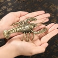 thumbnail image 6 of Gold Crawfishs Sculptures Brass Ornament Lobsters Figurines for Home Offices Garden Desktop Cabinets Decors, 6 of 9