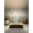 thumbnail image 4 of Custom Personalized Name Engrave LED Night Light Up Table Desk Lamp Boys Sports School Team Football Choice Design Room Décor Gift, 4 of 7