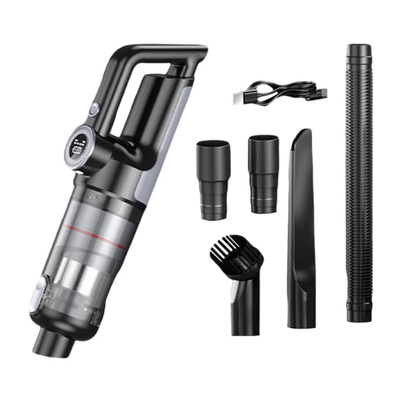 Pitycbo Handheld Vacuum Cleaner Car Vacuum Cleaner Air Duster with Light Multipurpose Black Gray