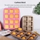 thumbnail image 3 of Bearachild Brownie Baking Pan 12 Cavity Mini Cake Molde antiadherente Acero al carbono Forma cuadrada Reutilizable Hamburger Cookie Mold Herramientas y accesorios para hornear, 3 of 6