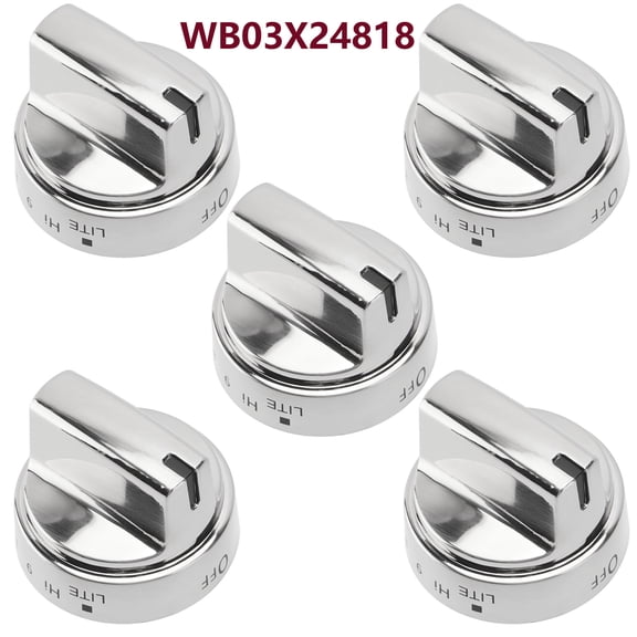 5 Pcs Gas Stove Knob WB03X24818 for GE Stove PS11729081 AP5989029