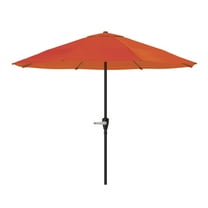 Pure Garden 9FT Outdoor Vented Patio Umbrella with Easy Crank (Orange)