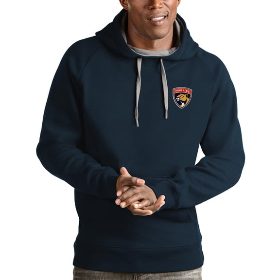 Men's Antigua Navy Florida Panthers Team Victory Pullover Hoodie