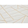 thumbnail image 2 of Lily Luxury Chinchilla Faux Fur Abstract Gilded Rectangular Area Rug, 2 of 6