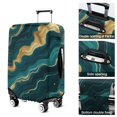 thumbnail image 5 of Teal Gold Marble Pattern Luggage Cover Fashion Suitcase Cover Baggage Covers Fit 25-28 Inch Luggage (Go Travel), 5 of 5