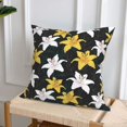 thumbnail image 6 of Throw Pillow Covers, Yellow White Lilies Flowers Soft Square Pillow Cases with Invisible Zipper for Couch Bed Sofa, Farmhouse Fall Home Decor 18"x18", 6 of 7