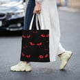 thumbnail image 2 of DouZhe Reusable Grocery Bags, Spooky Scary Monster Eyes Lightweight Polyester Canvas Cloth Tote Bag for Travle Gym Shopping School, 15" x 16", 2 of 7
