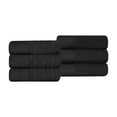 thumbnail image 2 of Superior Turkish Cotton Highly-absorbent 6-Piece Hand Towel Set for Bathroom, Spa, and Gym, Black, 2 of 10