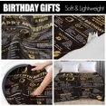 thumbnail image 4 of Happy 50th Birthday Gifts Throw Blanket for Men 50 Years Ago 1973 Birthday Gift Ideas for Women Wife Husband Soft Black Gold Flannel Fleece Blanket for Sofa Couch Party Decorations, 55'' x 70'', 4 of 5