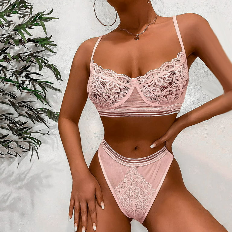 Feytuo Sexy Lingerie Set for Women Push up, 2019 Fine Eyelash Lace