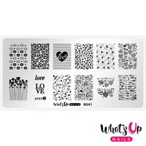 Whats Up Nails B041 Season of Love Metal Stamping Plate for Valentine’s Day Nail Art Design