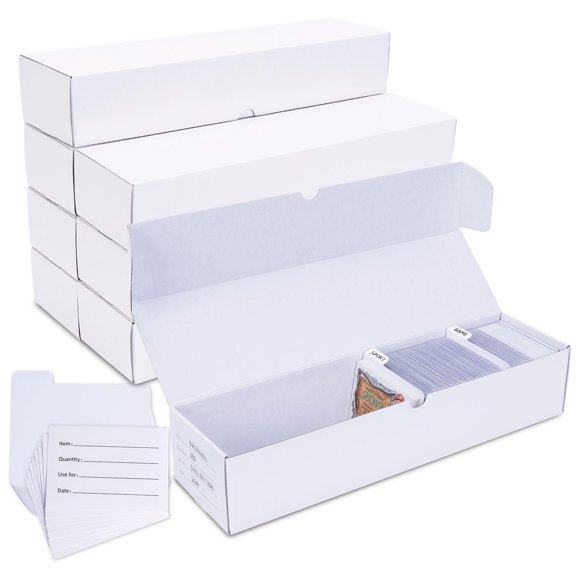Caja de almacenamiento de tarjetas coleccionables Leyzan, paquete de 8 unidades, cartón de 1000 unidades