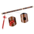 thumbnail image 3 of Pluggable Bitter Bamboo Flute Dizi Traditional Handmade Chinese Musical Woodwind Instrument Key of D Study Level Professional Performance, 3 of 5