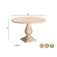 thumbnail image 3 of Taran Designs Lawrence 48" Round Solid Wood Pedestal Dining Table in Beige, 3 of 6
