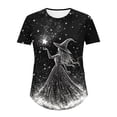 thumbnail image 5 of ersvoioy Halloween Shirts Women Oversized Spooky Season Cute Graphic T-Shirt Funny Print Tees Fall Casual Short Sleeve Plus Size Halloween Party Tops,Size M-5XL Multicolor L, 5 of 5