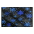 thumbnail image 2 of 60x39in Area Rug Machine Washable Floor Mats Skid-Resistant Backing Carpet for Home Kitchen Bedroom Blue Snowflake Pattern, 2 of 7
