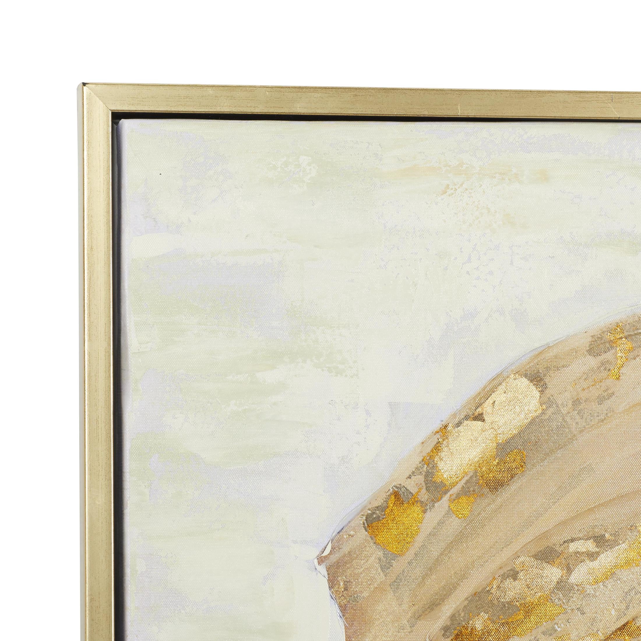 47" x 47" Elephant Framed Wall Art with Gold Frame, by DecMode
