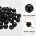 thumbnail image 4 of Uxcell 50 piezas de cuentas de madera negras de 20 mm, cuentas redondas sueltas con agujero grande de 4.5 mm para joyería, collares y pulseras., 4 of 7