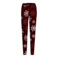thumbnail image 6 of Outfmvch Holiday Leggings for Women Flannel Leggings Christmas Leggings for Women Plus Size Yoga Pants Women Thick Leggings for Women Wide Leg Sweat Pants Womens Cargo Pants with Pockets Brick Red Xl, 6 of 6