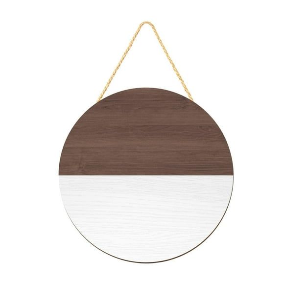 Letrero circular de madera, redondo, 30 cm, sin terminar, con cuerdas, manualidades