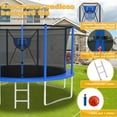 thumbnail image 4 of XMIKA Trampoline, 1200LBS 12FT Trampolines for Kids Adults, Trampoline with Safety Enclosure Net, Outdoor Backyard Trampolines with Basketball Hoop, LED Light, Sprinkler and Ladder, Heavy-Duty, 4 of 7