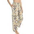 thumbnail image 2 of Uemuo Snake And Floral Pattern Women's Wide Leg Palazzo Lounge Pants with Pockets Light Weight Loose Comfy Casual Pajama Pants-Medium, 2 of 9