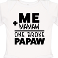 thumbnail image 4 of Inktastic Me Plus Mamaw Equals One Broke Papaw Boys or Girls Long Sleeve Baby Bodysuit, 4 of 5