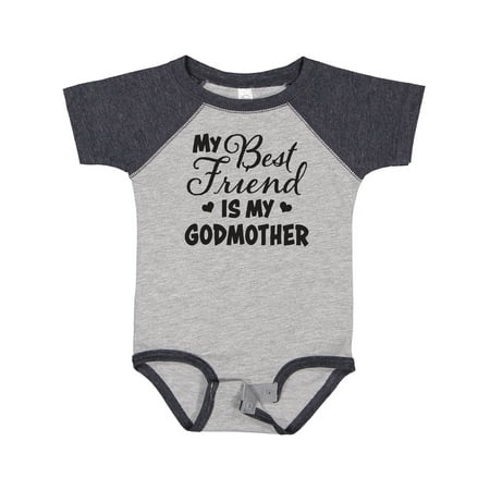 

Inktastic My Best Friend is My Godmother with Hearts Gift Baby Boy or Baby Girl Bodysuit